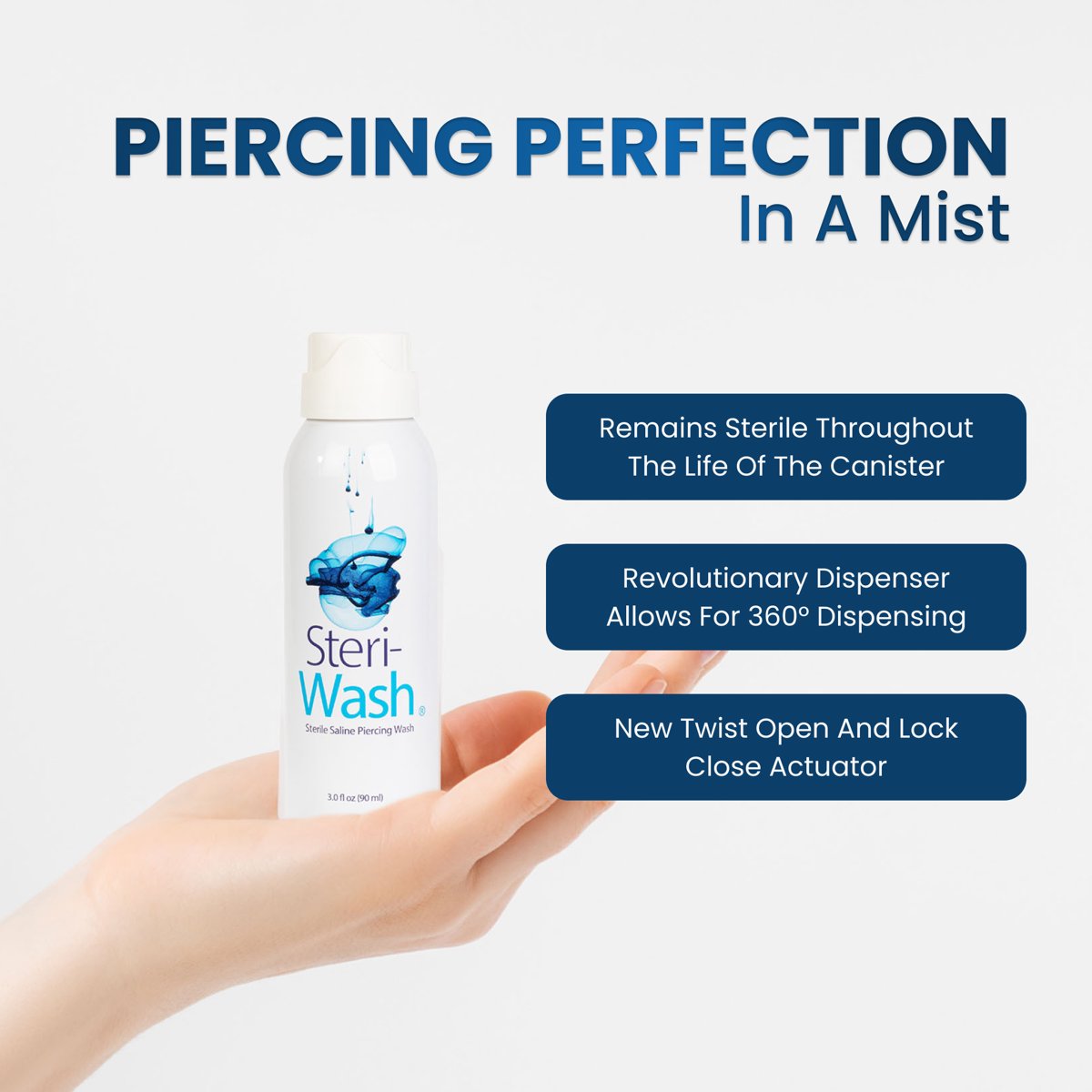 미국직구 Steri-Wash Aftercare Saline 89ml / Steri-Wash® Aftercare Saline Piercing Spray, 89ml 3