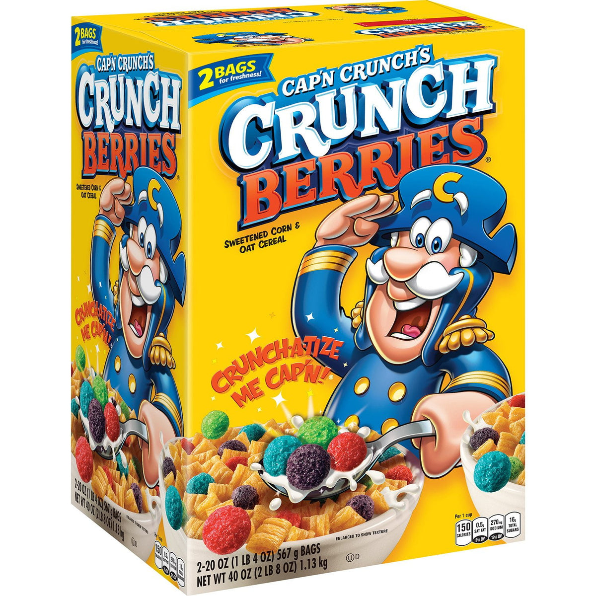 미국직구 Cap'n Crunch's Crunch 1.1kg / Cap'n Crunch's Crunch Berries Cereal, 1.1kg 1