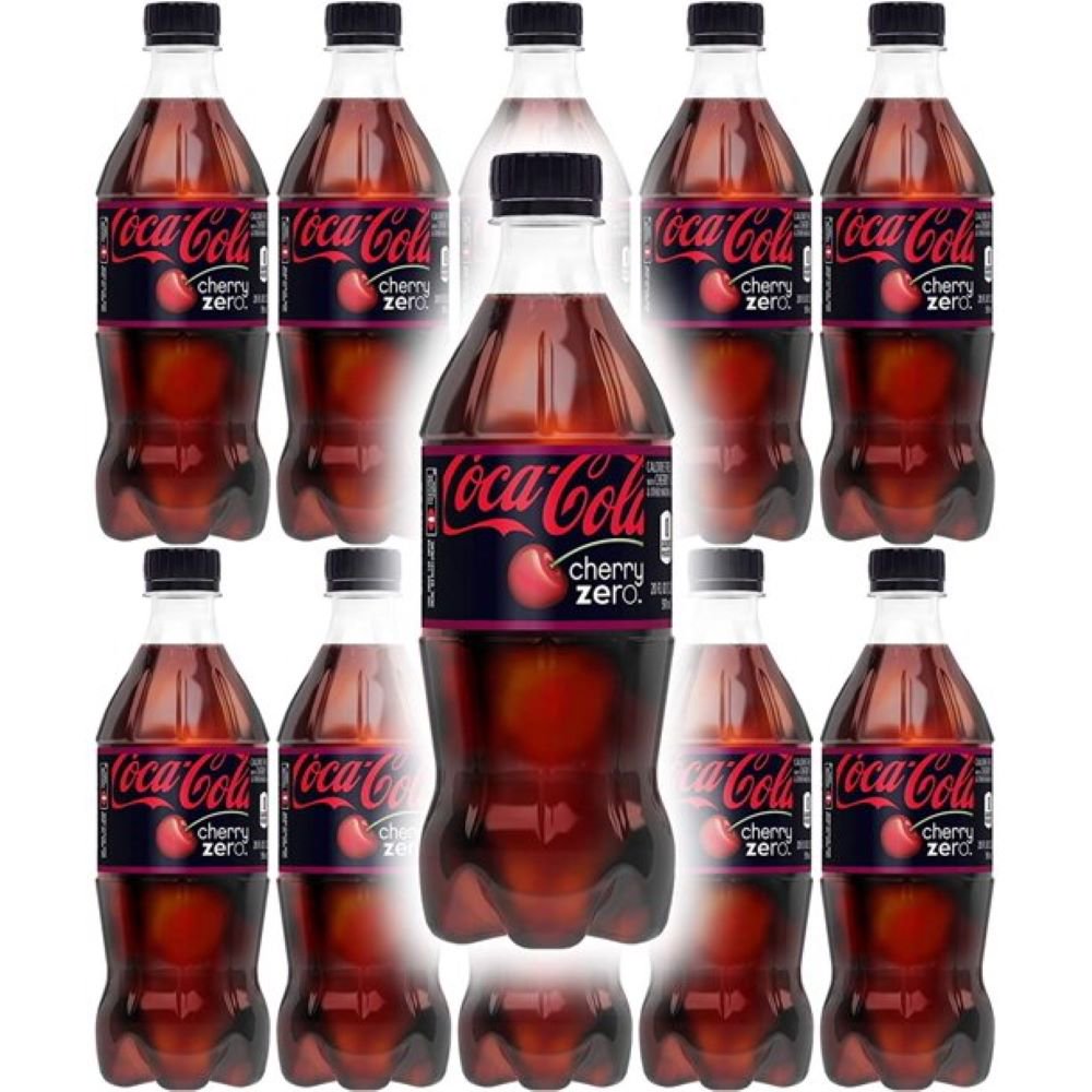 미국직구 Coke Zero Cherry 5.9L 10팩 / Coke Zero Cherry Flavor, 567g Bottle (Pack of 10, Total o 2
