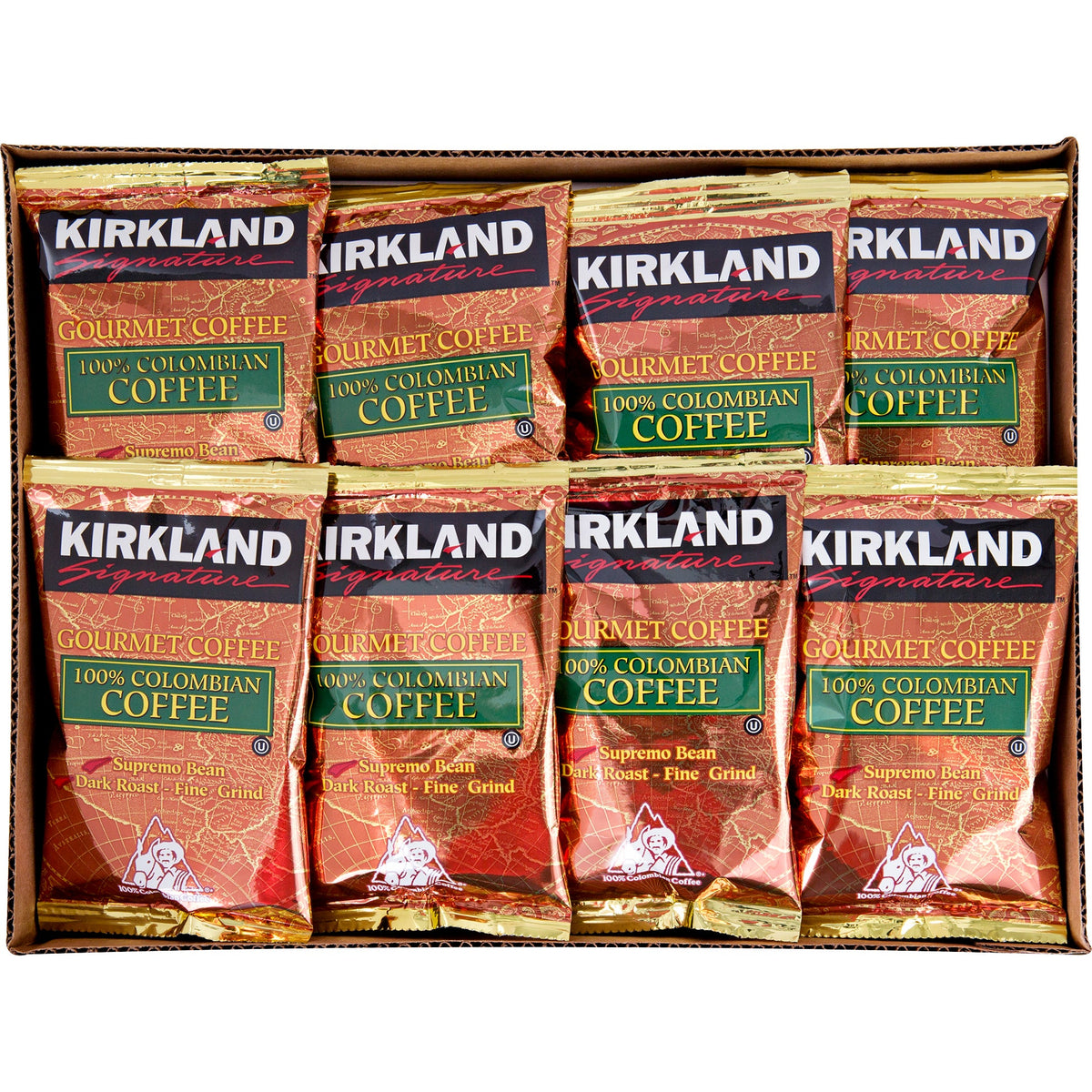 미국직구 Kirkland Signature Colombian Ground Coffee, Dark Roast, 1.75 oz, 42 ct