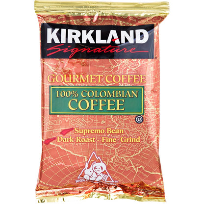 미국직구 Kirkland Signature Colombian Ground Coffee, Dark Roast, 1.75 oz, 42 ct