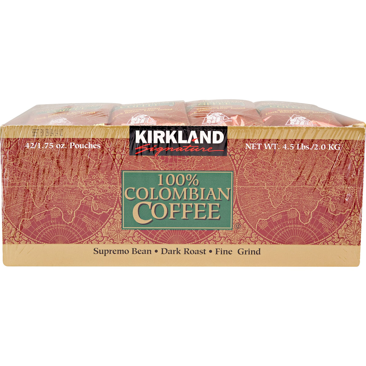 미국직구 Kirkland Signature Colombian Ground Coffee, Dark Roast, 1.75 oz, 42 ct