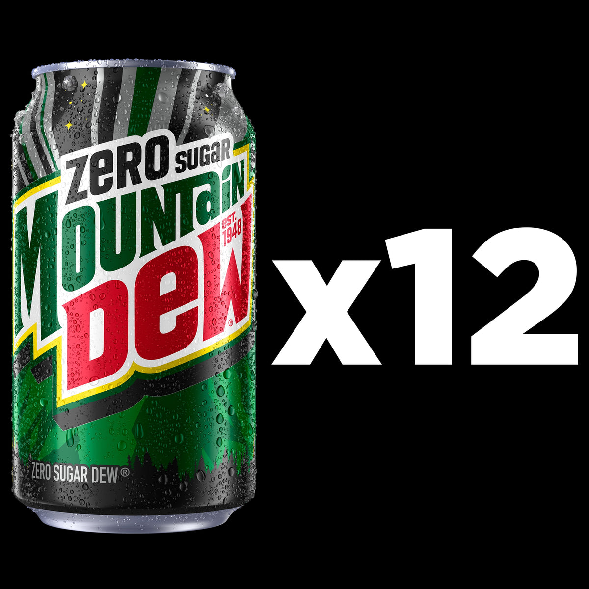 미국직구 마운틴듀 Zero Sugar Citrus Soda Pop, 12 fl oz, 12 Pack Cans