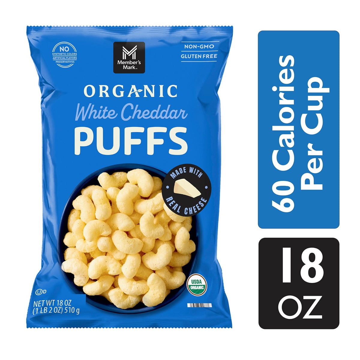 미국직구 멤버스마크 510g / Member's Mark Organic White Cheddar Puffs, 510g 3