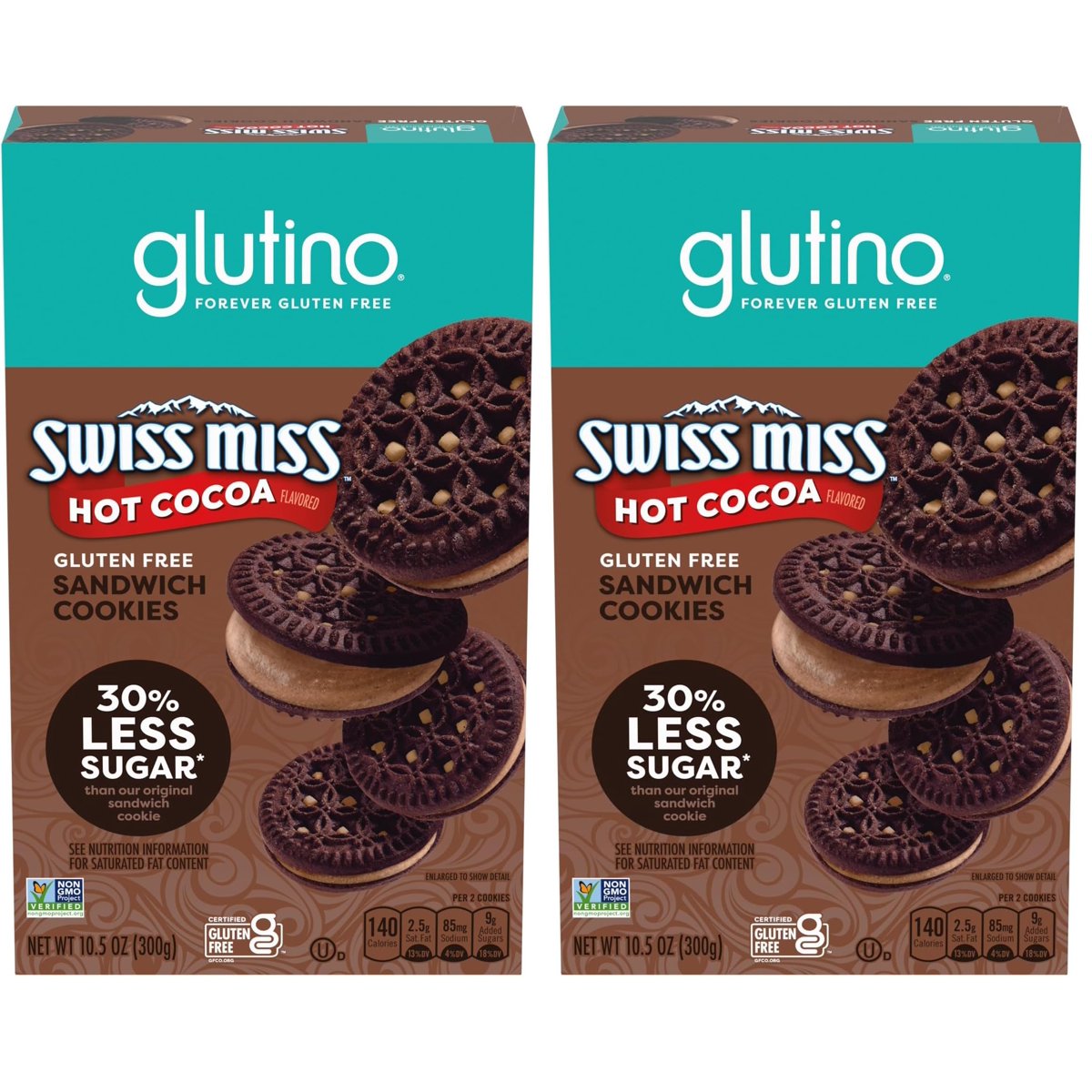 미국직구 3x Glutino Swiss 과자 298g 2팩 / 3x | Glutino Swiss Miss Gluten Free Hot Cocoa Flavored  2
