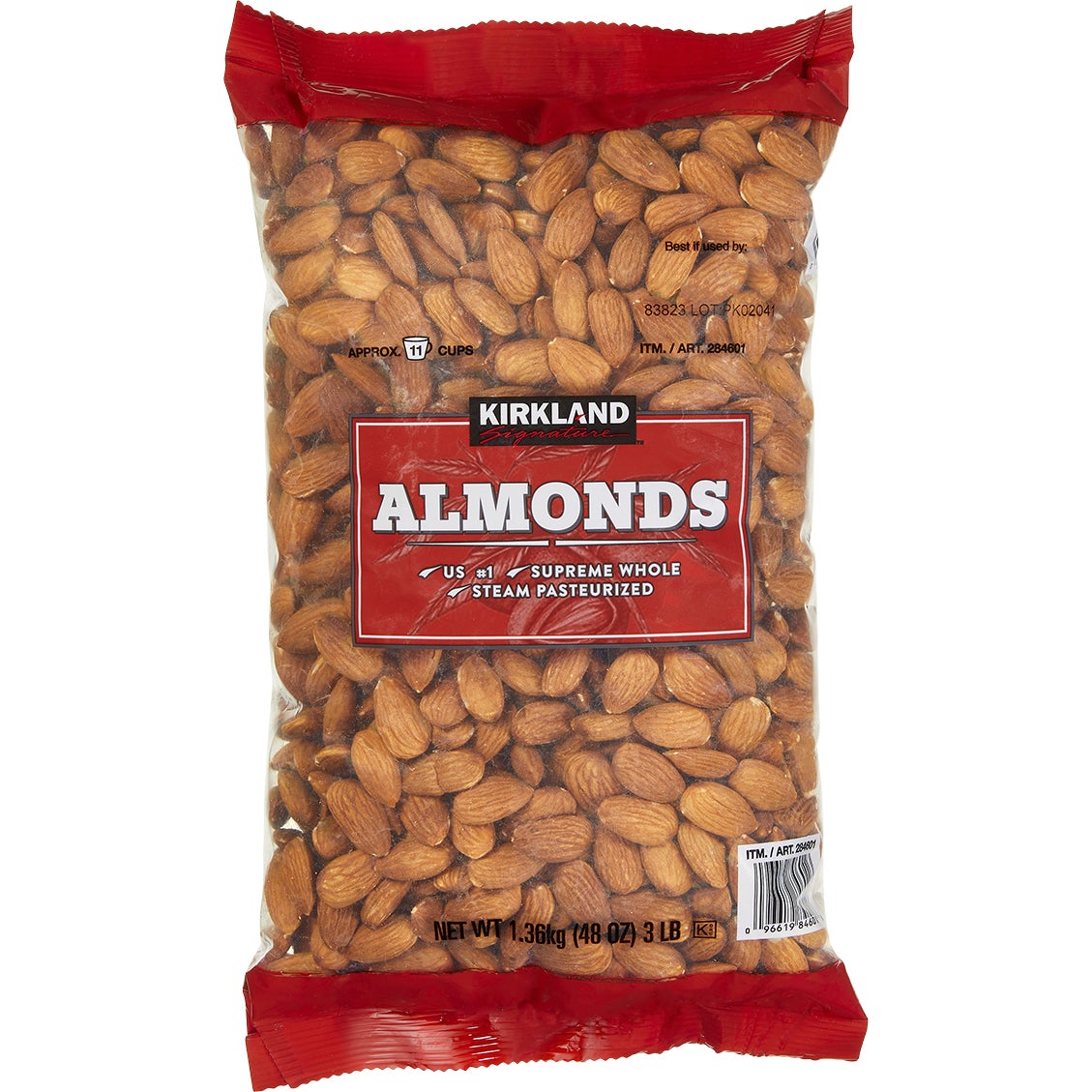 미국직구 Kirkland Signature Whole Almonds, Baking Nuts, 3 lbs