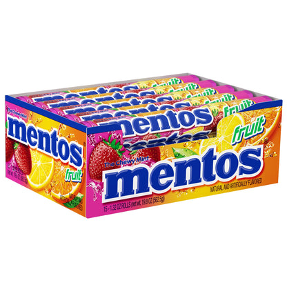 미국직구 Mentos The Chewy Mint, Fruit, 1.32 oz, 15 ct
