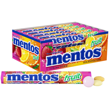 미국직구 Mentos The Chewy Mint, Fruit, 1.32 oz, 15 ct