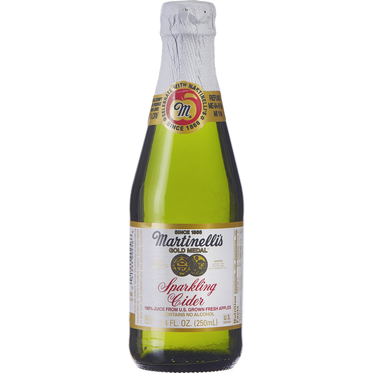 미국직구 Martinelli's Sparkling Cider, Apple, 8.4 fl oz, 12 ct