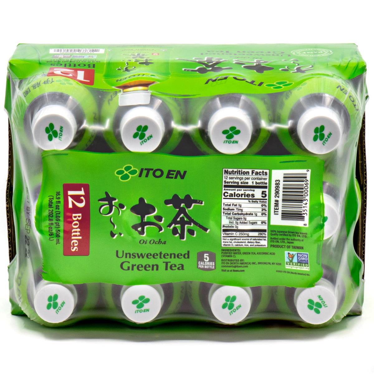 미국직구 ITO EN Oi Ocha Green Tea, Unsweetened, 16.9 fl oz, 12 ct