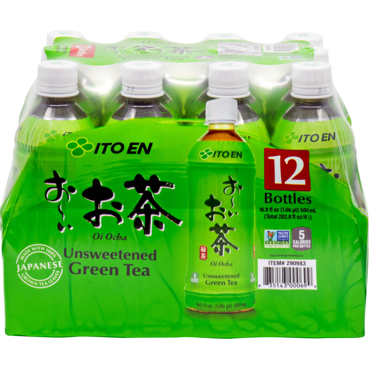 미국직구 ITO EN Oi Ocha Green Tea, Unsweetened, 16.9 fl oz, 12 ct
