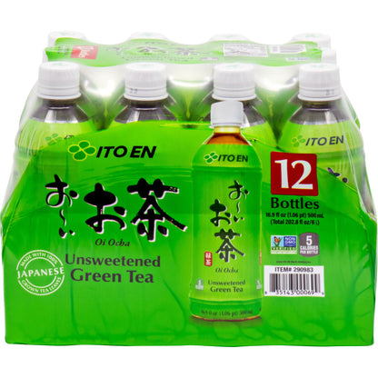 미국직구 ITO EN Oi Ocha Green Tea, Unsweetened, 16.9 fl oz, 12 ct