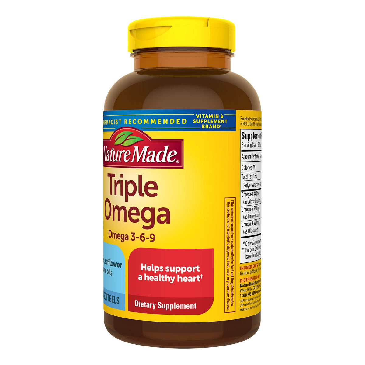 미국직구 네이처메이드 오메가3 Nature Made Triple Omega 3-6-9, 180 Softgels