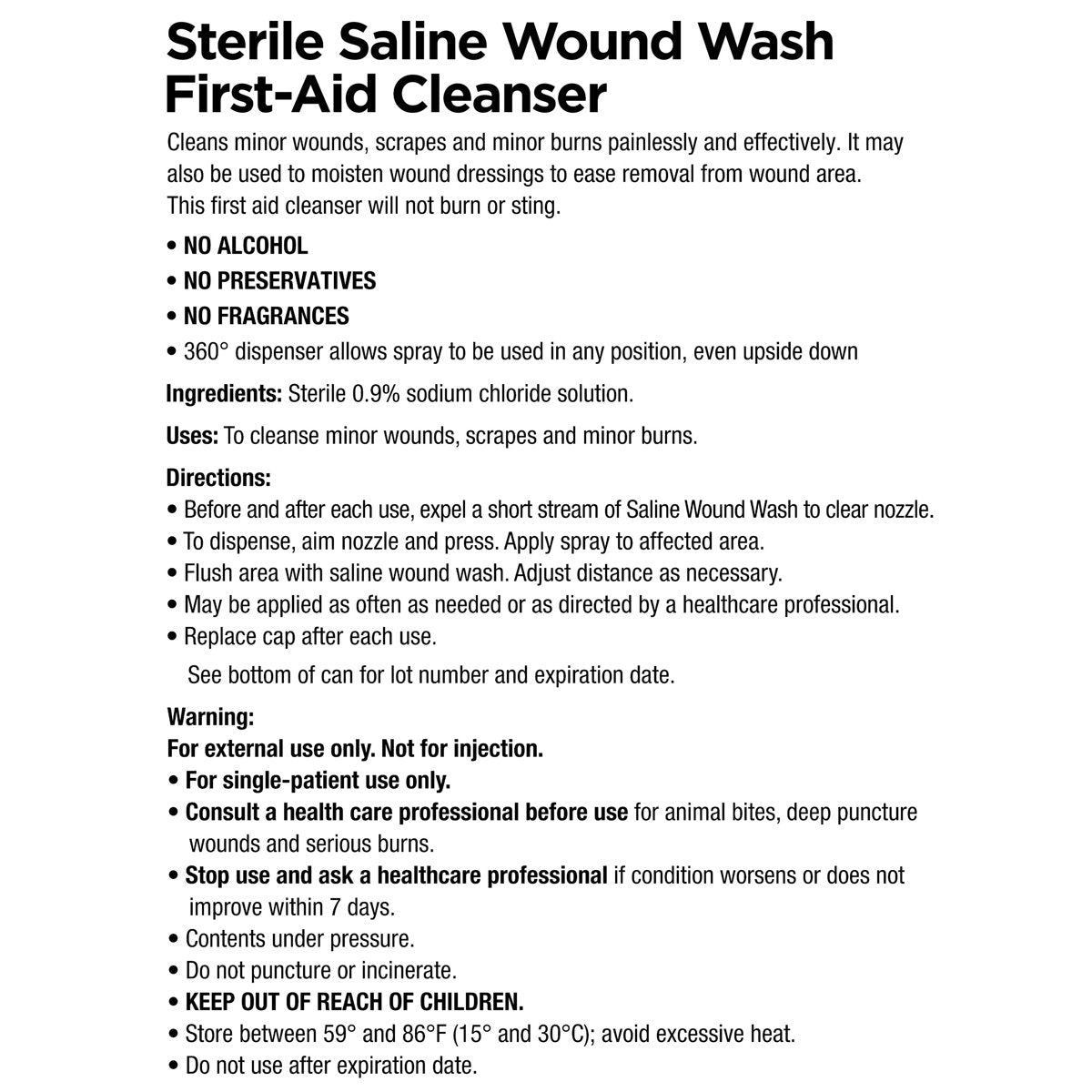 미국직구 219ml 2팩 / (2 pack) Equate Sterile Saline Wound Wash Spray, First-Aid Cleanser, 2 4