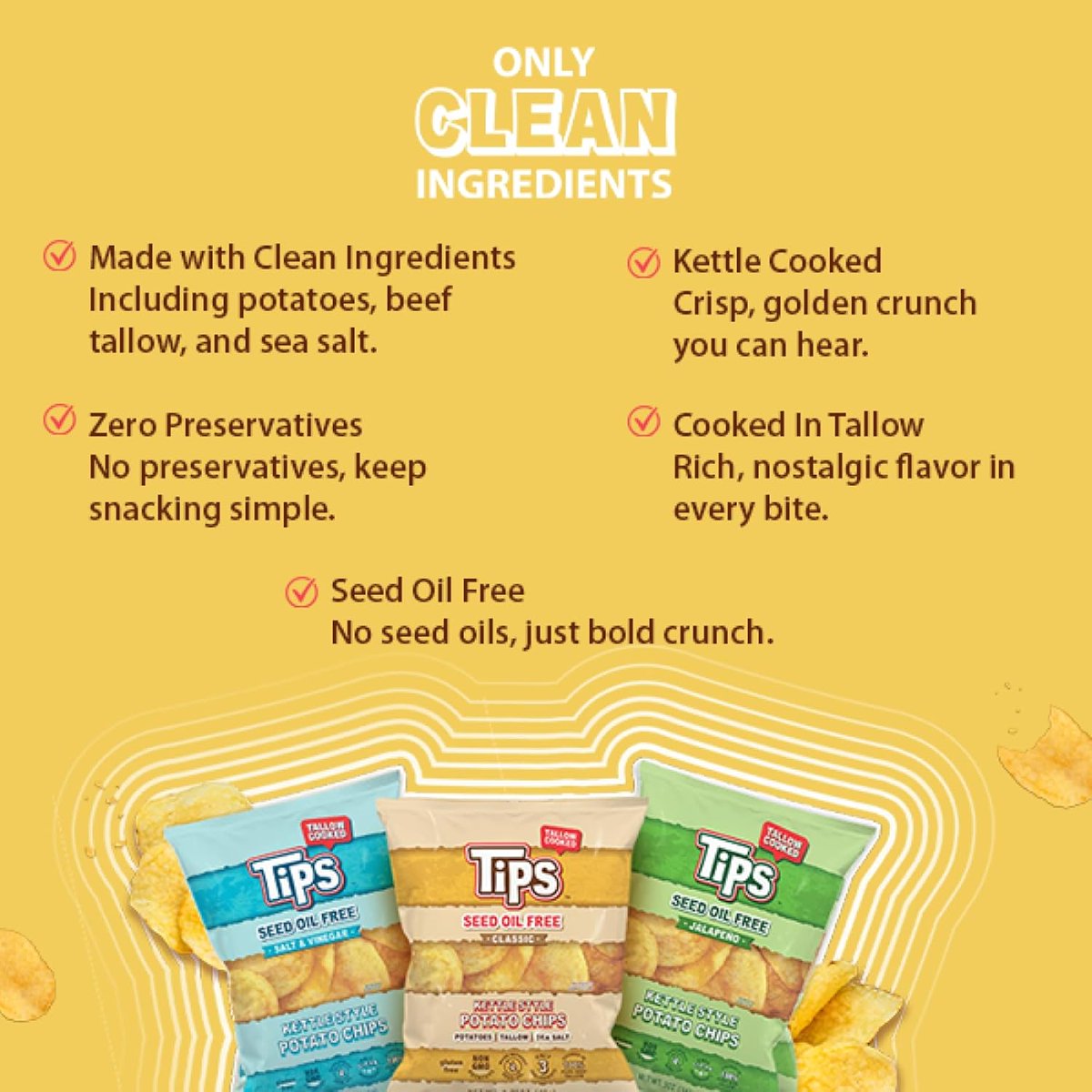 미국직구 TIPS Potato Chips 50g 10팩 / TIPS Potato Chips Variety Pack | 50g Snack Size (10 Pack) 2