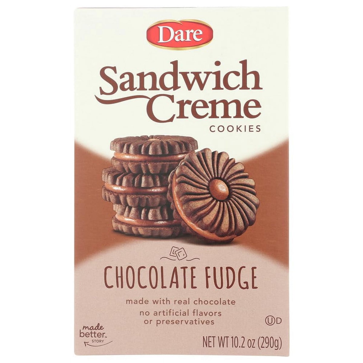 미국직구 3x Dare 초콜릿 289g 4팩 / 3x | Dare Chocolate Fudge Creme Cookies, 289g (Pack Of 4) & 2x  2