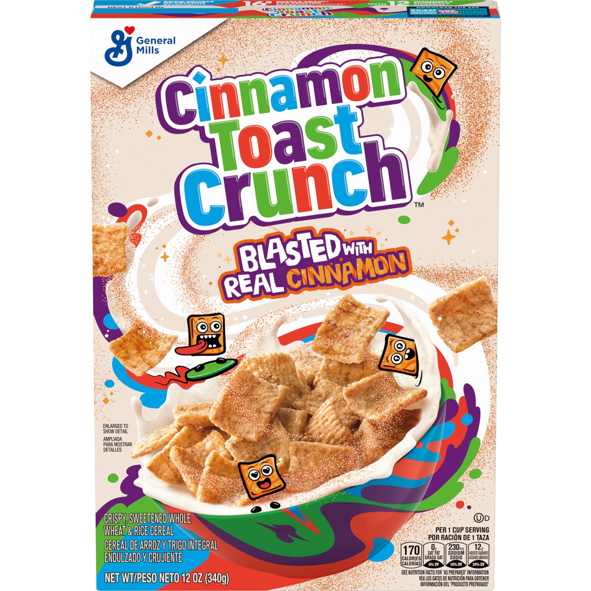 미국직구 Cinnamon Toast Crunch 340g 2팩 / Cinnamon Toast Crunch Breakfast Cereal Crispy Cinnamo 4