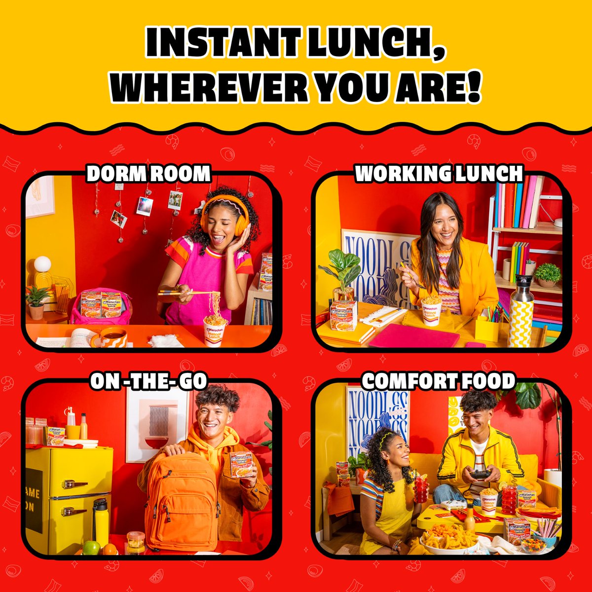 미국직구 Maruchan Instant Lunch 64g 2팩 / Maruchan Instant Lunch Hot & Spicy Beef Ramen Noodles 4