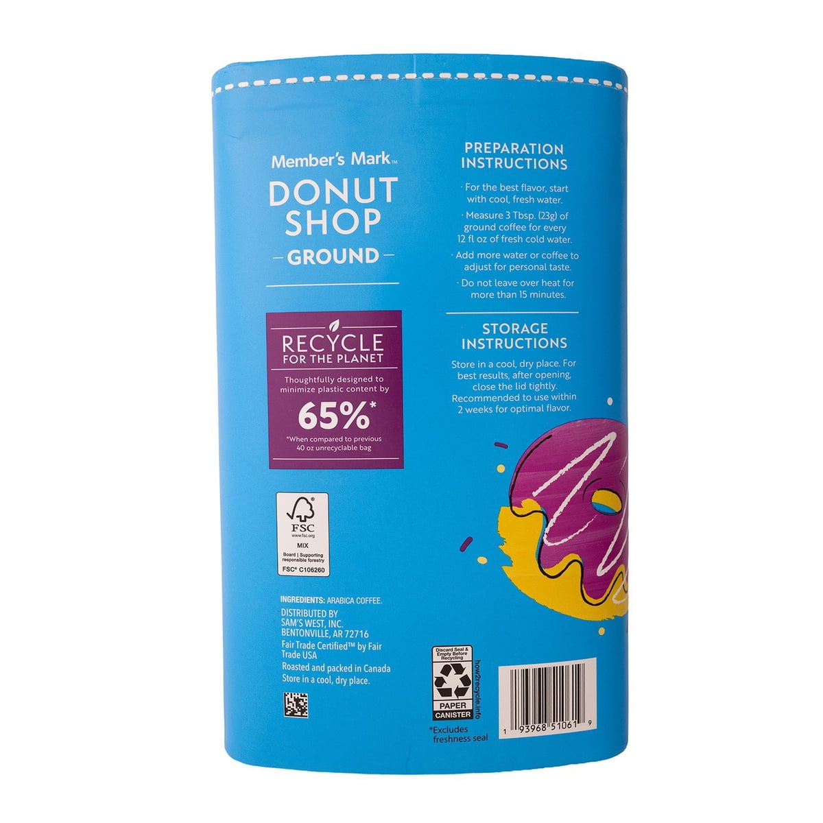 미국직구 멤버스마크 커피 1.1kg / Member's Mark Medium Roast Ground Coffee, Donut Shop, 1.1kg 2