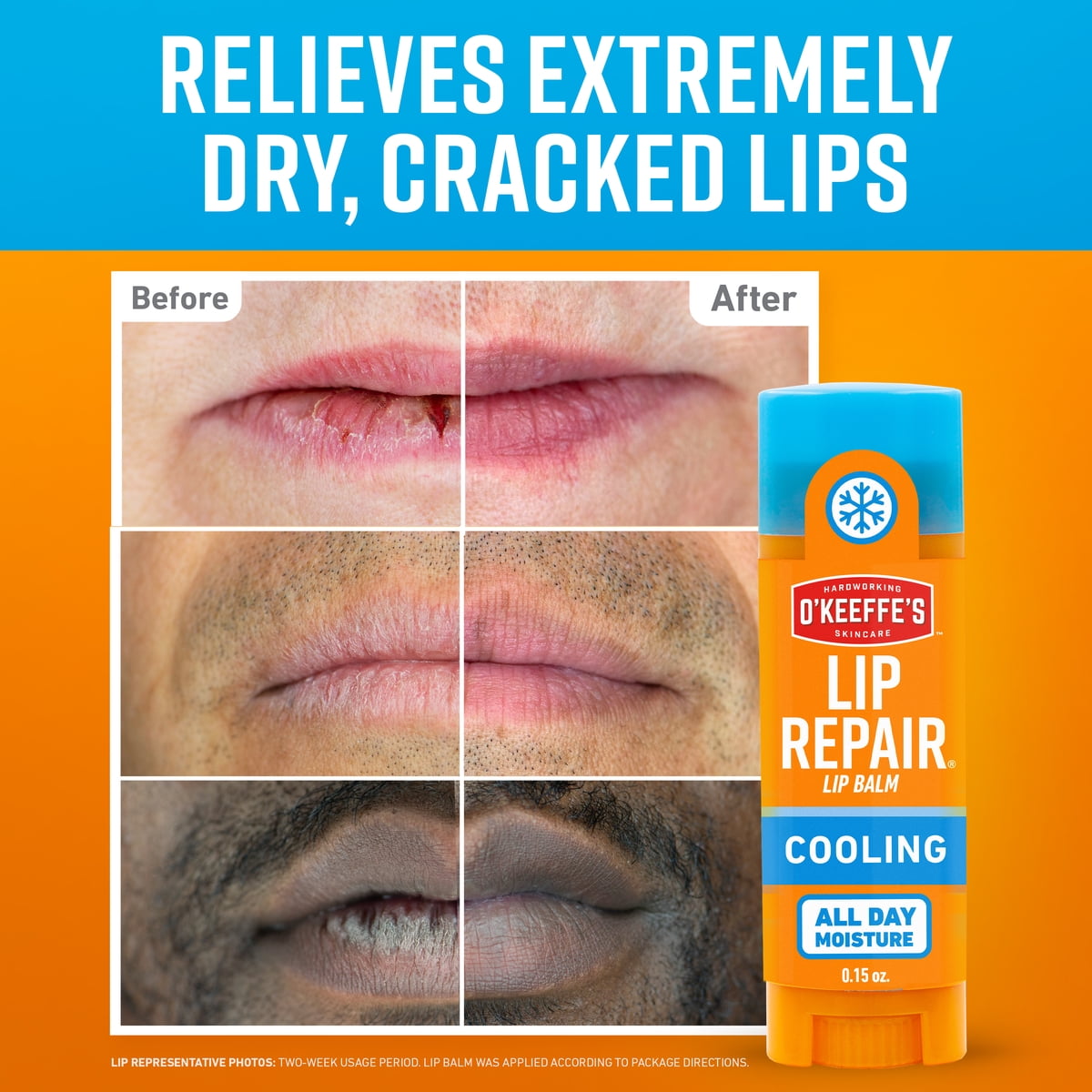 미국직구 O'Keeffe's Cooling 4g 2팩 / O'Keeffe's Cooling, Moisturizing & Long-Lasting Lip Repair 2