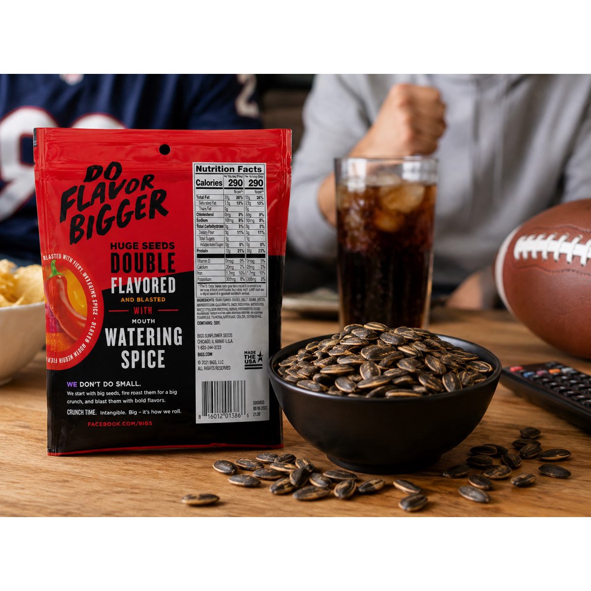 미국직구 BIGS Fire Flavored 103g 3팩 / BIGS Fire Flavored Sunflower Seeds, Spicy Roasted Snack, 2