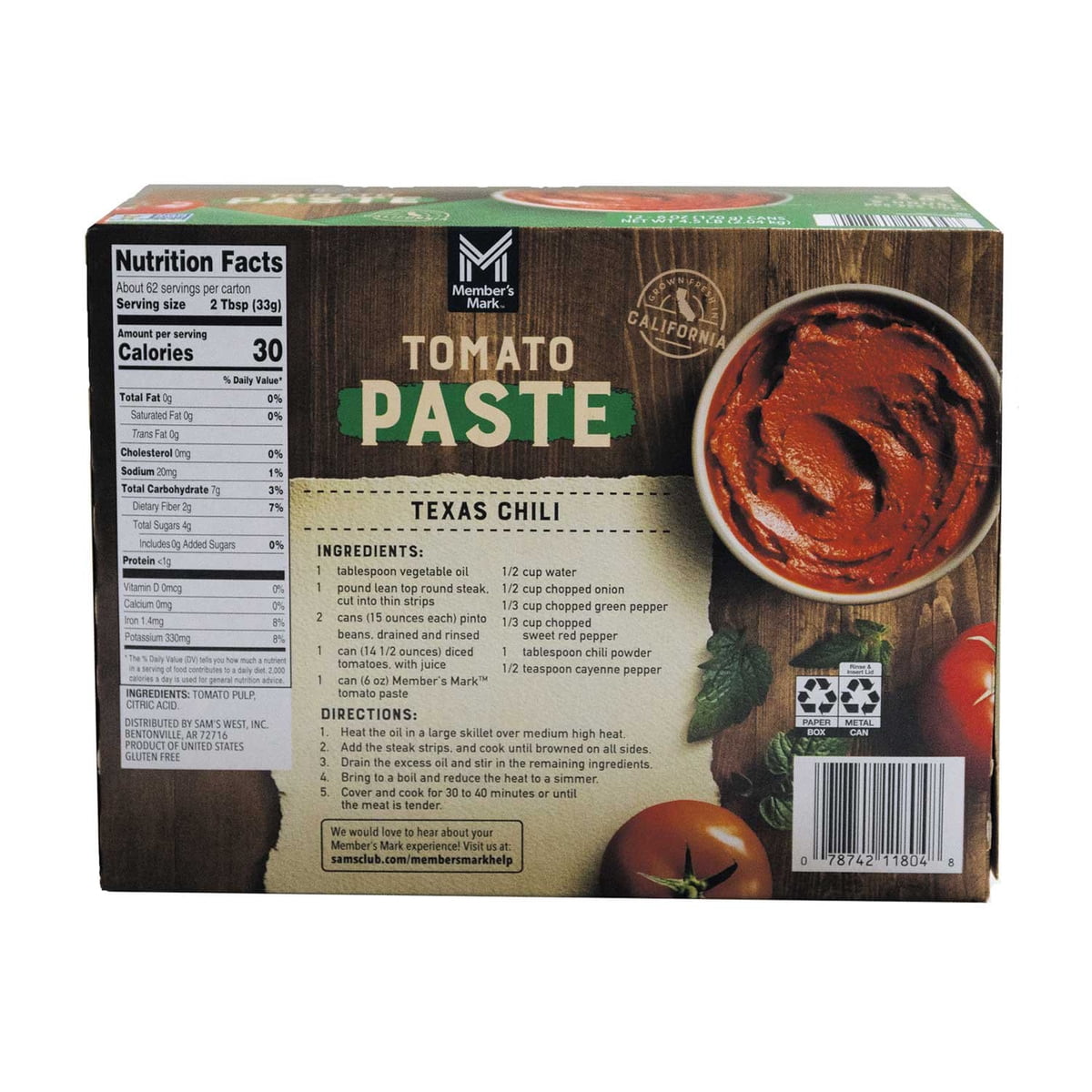 미국직구 멤버스마크 170g / Member's Mark Tomato Paste, 170g, 12 pk. 5