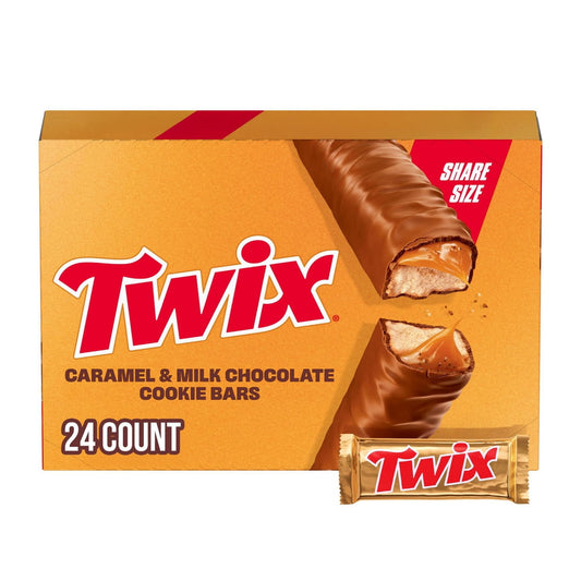 미국직구 Twix Caramel 초콜릿 57g / Twix Caramel Cookie Chocolate Candy Bars Share Size 3 57g 24 p 1