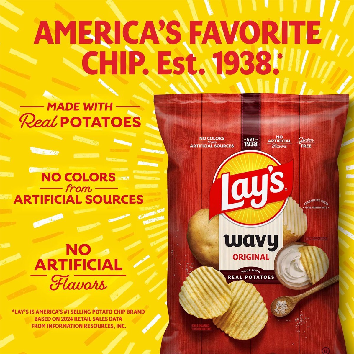 미국직구 Lay's Wavy 443g [배송 7~12일] / Lay's Wavy Original Potato Chips, 443g 4