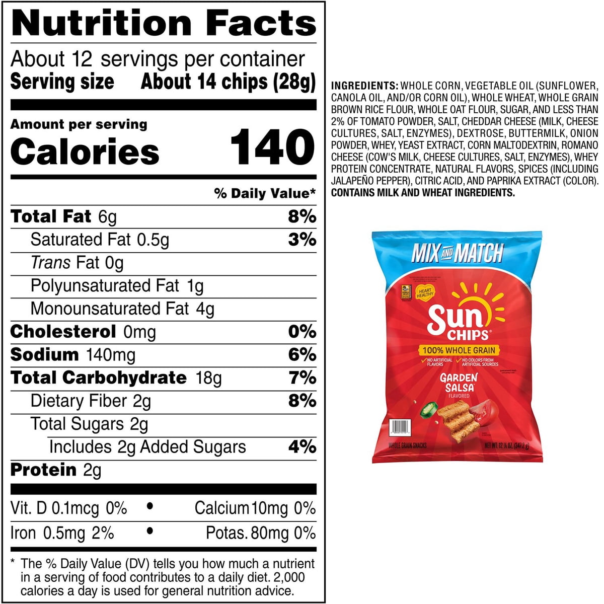 미국직구 SunChips Garden Salsa 347g / SunChips Garden Salsa Whole Grain Snacks, 347g 2