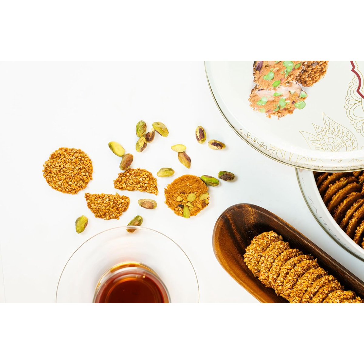 미국직구 Zaitoune Sesame 과자 500g / Zaitoune Sesame Cookies with Pistachios (Barazek), 500g 3
