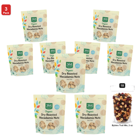 미국직구 3 Pack 365 견과 227g 3팩 / 3 Pack | 365 by Whole Foods Market Macadamia Nuts, 3 Bags x 227g Each 1