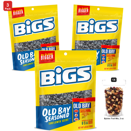 미국직구 3 Pack BIGS 152g 3팩 / 3 Pack | BIGS Seasoned Sunflower Seeds, 12 Bags x 152g Each, with Bybi 1
