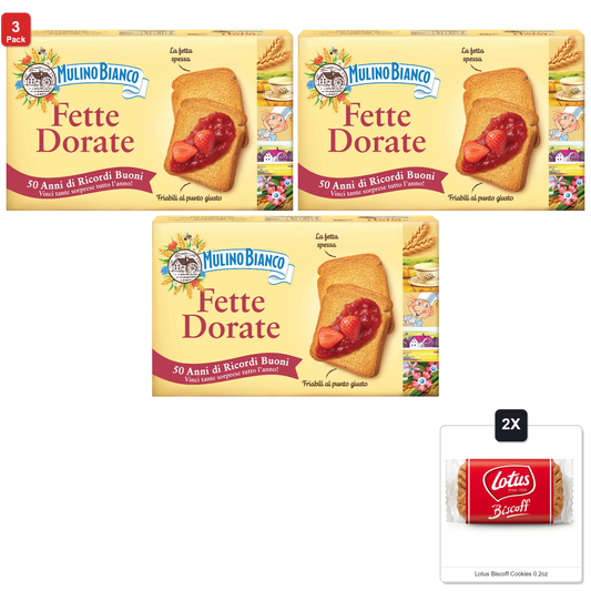 미국직구 3 Pack Mulino 과자 6g 3팩 / 3 Pack | Mulino Bianco Fette Biscottate Le Dorate 72 Fette 630G - Rusk 1