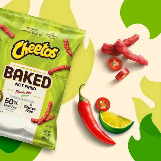 미국직구 215g 3팩 / ( 3 Pack ) Baked Cheetos Crunchy 50% Less Fat Flamin Hot Limon Cheese 1