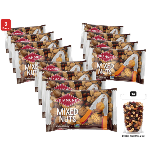 미국직구 3 Pack Diamond 견과 454g 3팩 / 3 Pack | Diamond of California In-Shell Mixed Nuts, 4 Bags x 454g E 1