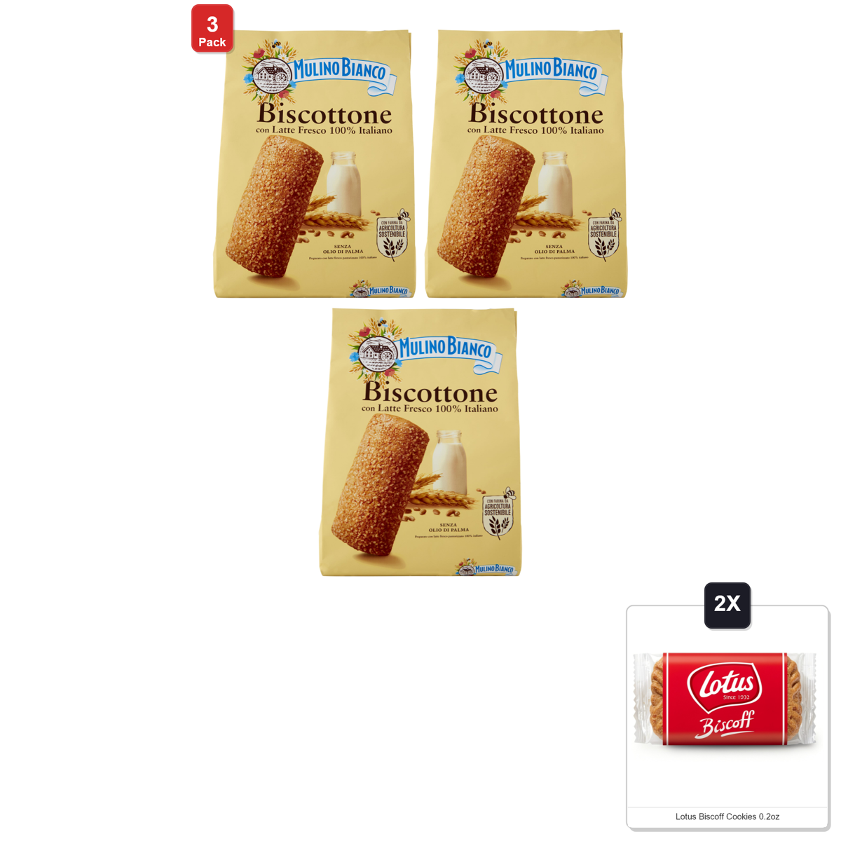 미국직구 3 Pack Mulino 과자 700g 3팩 / 3 Pack | Mulino Bianco: "Biscottone" Shortbread Cookies With Crumbly 1