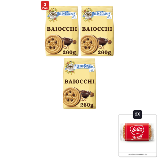 미국직구 3 Pack Mulino 견과 260g 3팩 / 3 Pack | Mulino Bianco:"I Baiocchi" Cookies With Cream Hazelnut And  1