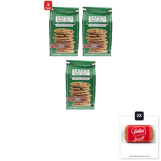 미국직구 3 Pack Tates 초콜릿 198g 3팩 / 3 Pack | Tates Bake Shop Chocolate Chip Cookies, 198g & 2x Lotus Bis 1