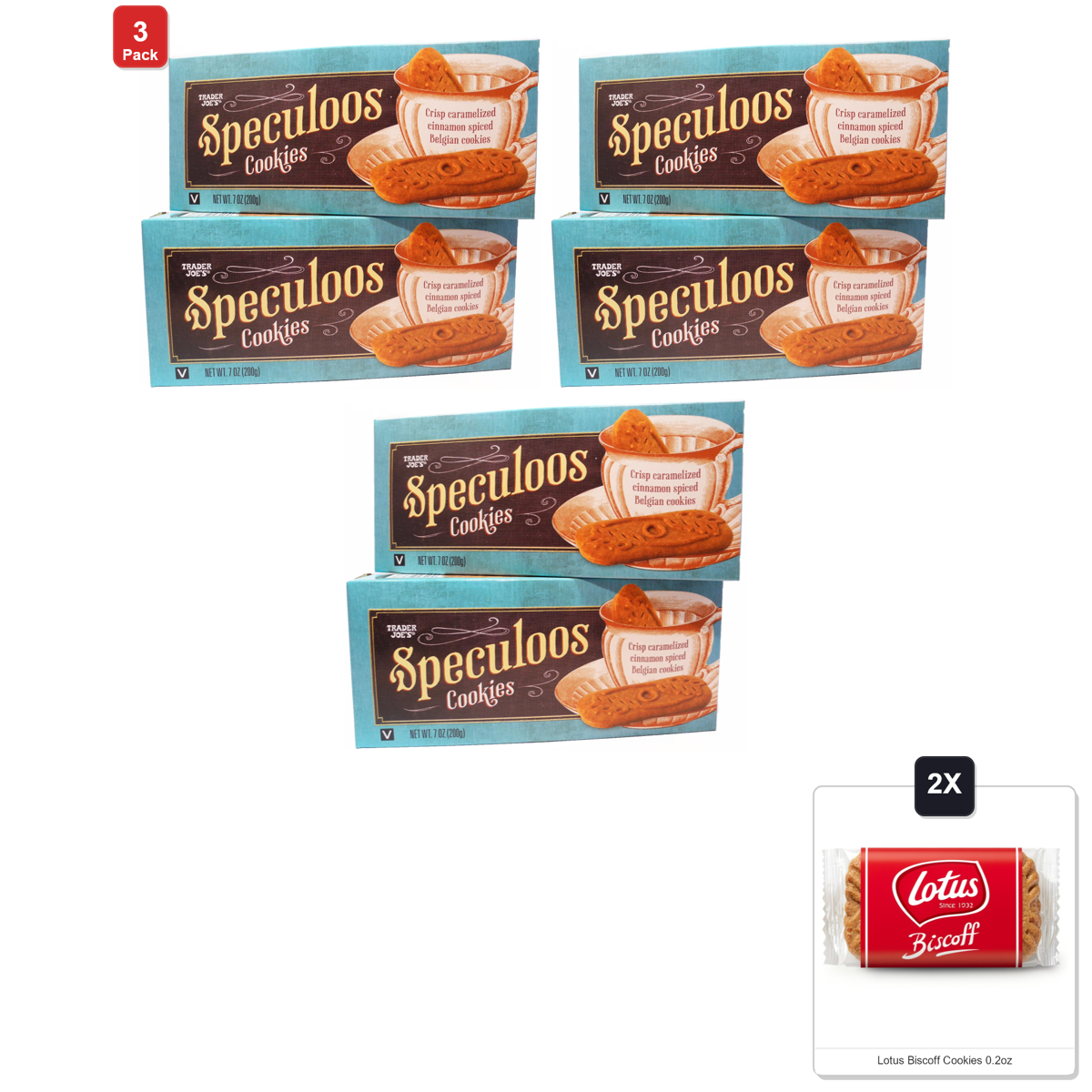 미국직구 트레이더조 과자 6g 3팩 / 3 Pack | Trader Joes Speculoos Cookies (2 Boxes) & 2x Lotus Biscoff Co 1