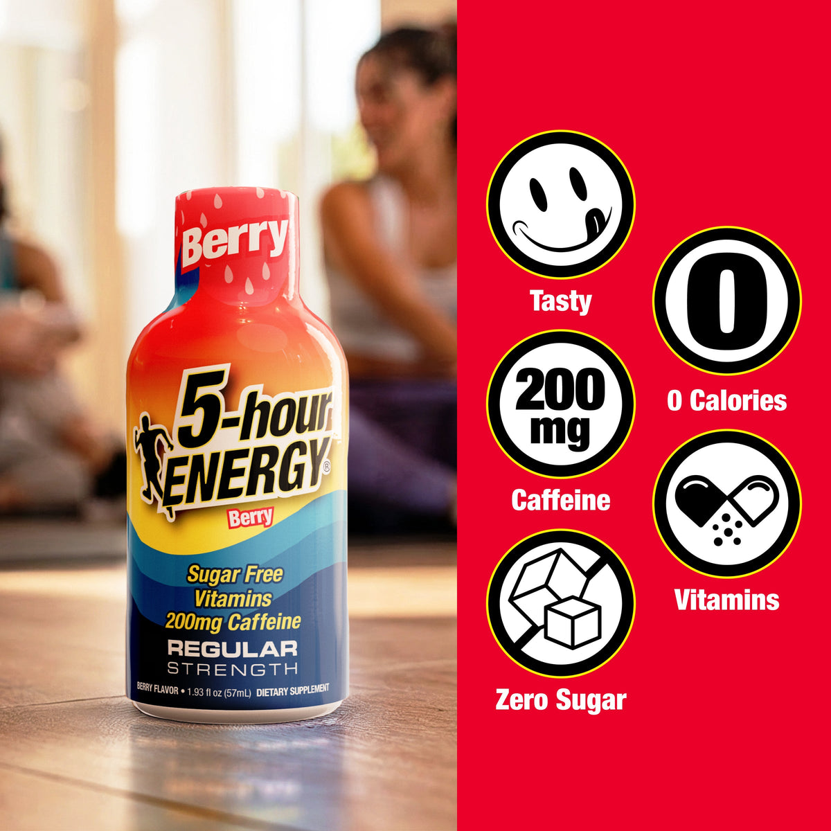 미국직구 5-hour ENERGY Shot, Regular Strength, Berry, 1.93 fl oz, 24 ct