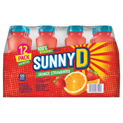 미국직구 SunnyD Citrus Punch, Orange Strawberry, 16 fl oz, 12 ct