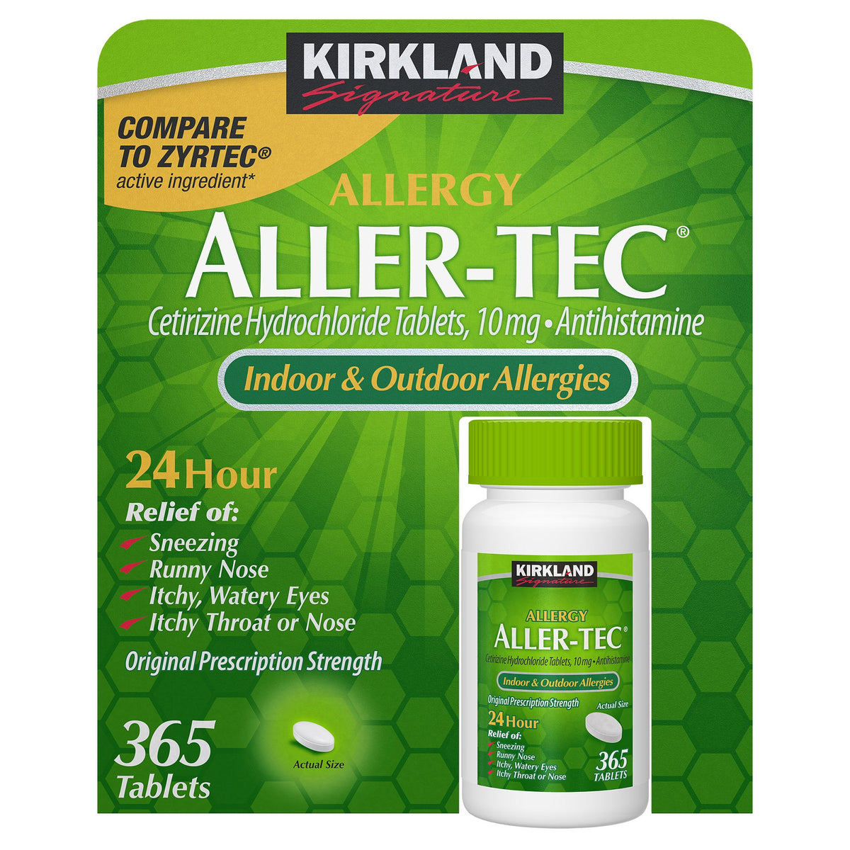 미국직구 커클랜드 생활건강 Kirkland Signature Aller-Tec, 365 Tablets