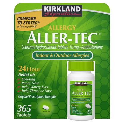 미국직구 커클랜드 생활건강 Kirkland Signature Aller-Tec, 365 Tablets
