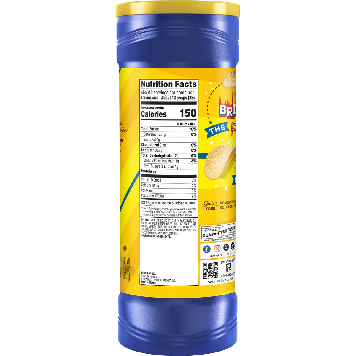 미국직구 레이즈 Stax Original Potato Chips, 5.75 oz, Plastic Canister