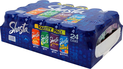 미국직구 Shasta, Variety Pack, 12 fl oz, 24 ct