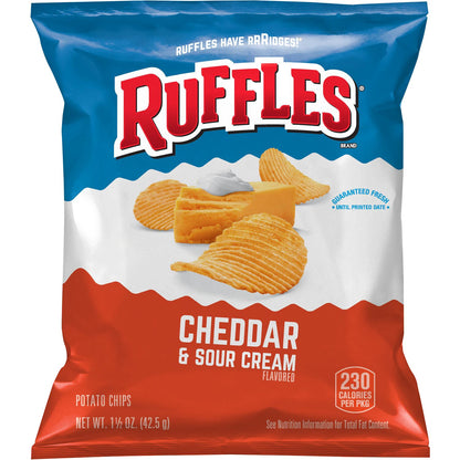 미국직구 러플스 Potato Chips, Cheddar & Sour Cream, 1.5 oz, 64 ct