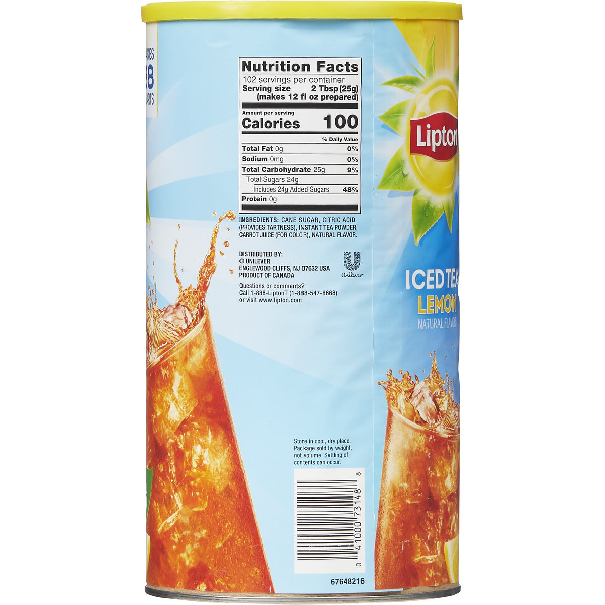 미국직구 Lipton Iced Tea Mix, Lemon, 5 lbs 9.8 oz