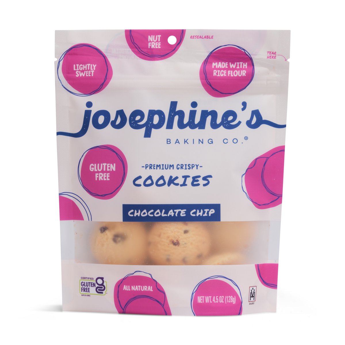 미국직구 Josephines 초콜릿 128g / Josephines Premium Chocolate Chip Crispy Cookies, Gluten-Free,  2