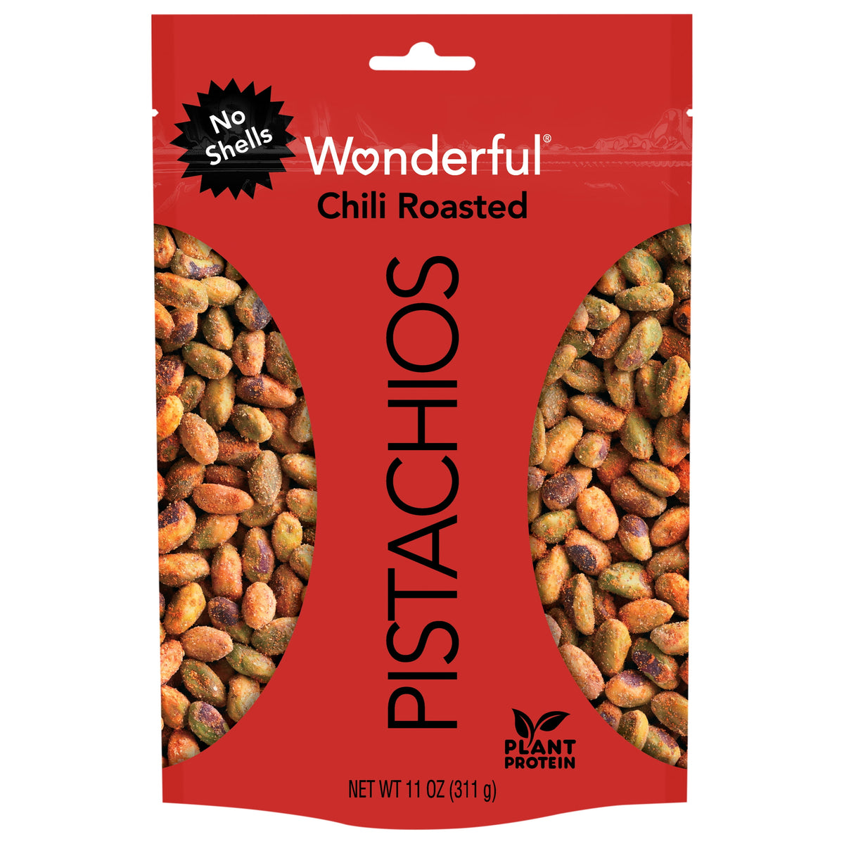 미국직구 원더풀 (5 pack)  Pistachios No Shells Chili Roasted Nuts, 11 Ounce Bag