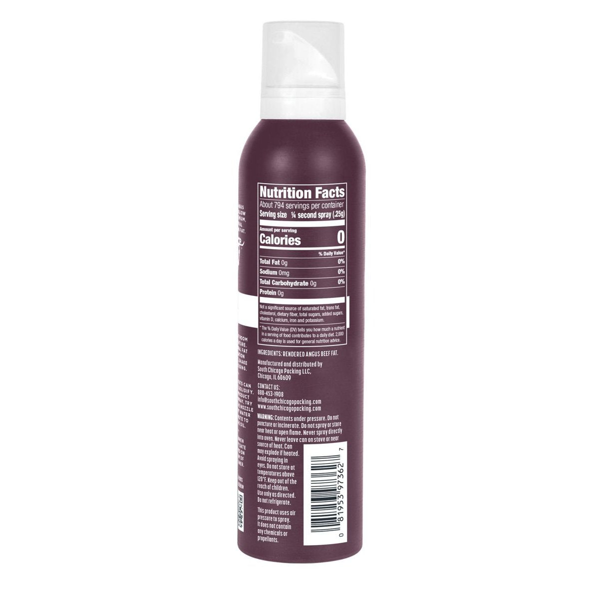 미국직구 South Chicago Angus 207ml / South Chicago Angus Beef Tallow Cooking Spray, 207ml 2 pk 4